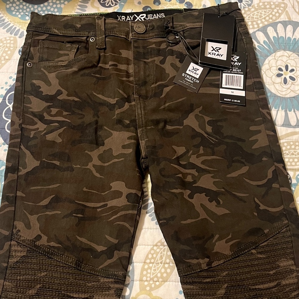 XRay Kids Camo Moto Stretch Jeans